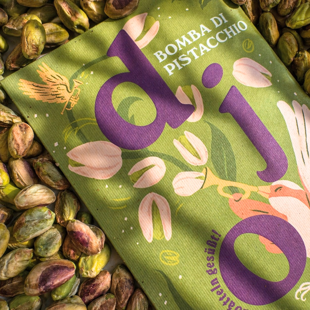 Dattelschokolade: Bomba di Pistacchio (Bio)