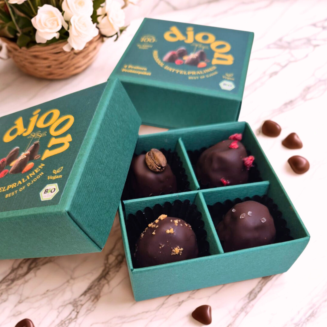 Dattelpralinen: 4er Mixpack (Bio)