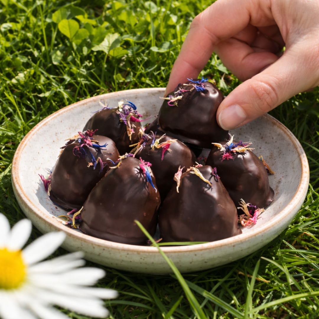 Praline des Monats: Mohn Vanille (Bio)