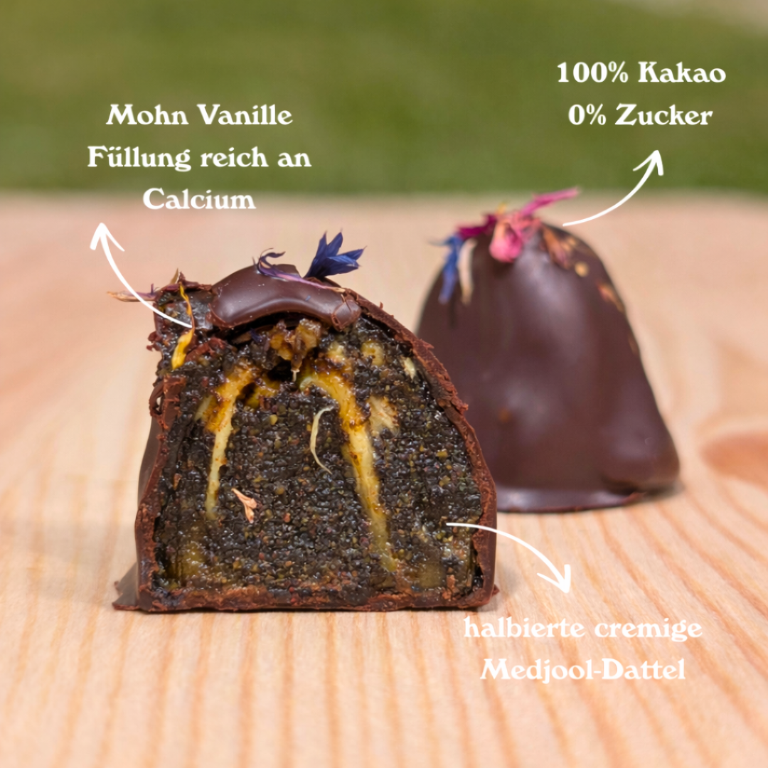 Praline des Monats: Mohn Vanille (Bio)