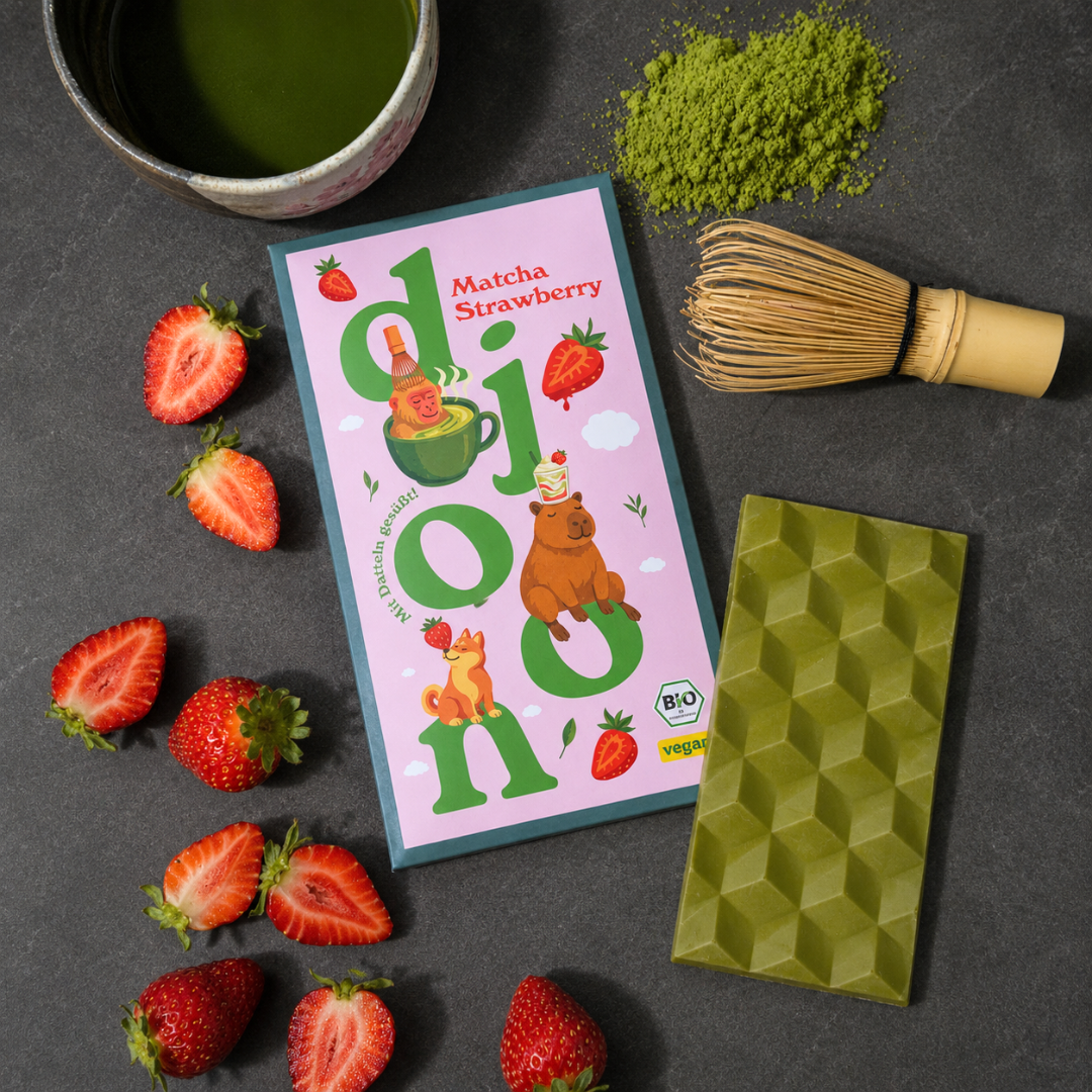 Schokolade des Monats: Matcha Strawberry (Bio)