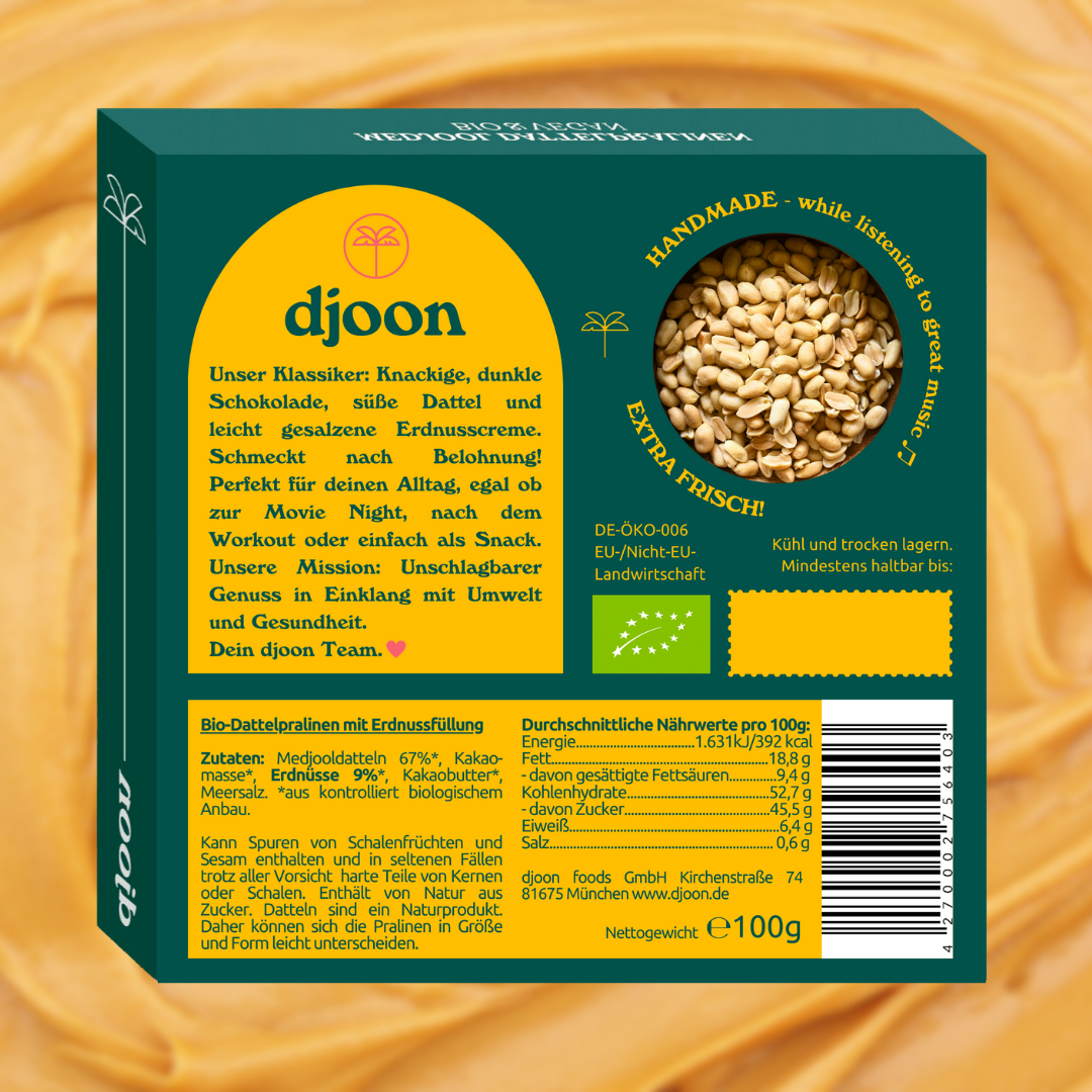 Dattelpralinen: Salted Peanut (Bio)