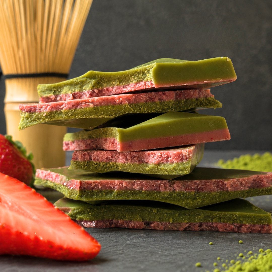Schokolade des Monats: Matcha Strawberry (Bio)